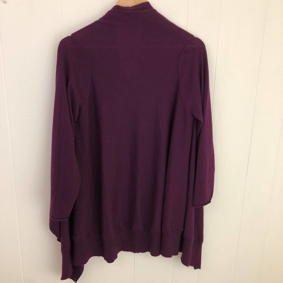 Alice + Olivia Wool and Cashmere Purple Draped Izzy Cardigan Women’s Size Small - Picture 12 of 16